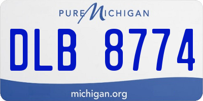 MI license plate DLB8774