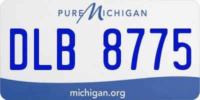 MI license plate DLB8775