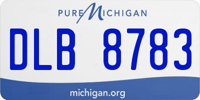 MI license plate DLB8783