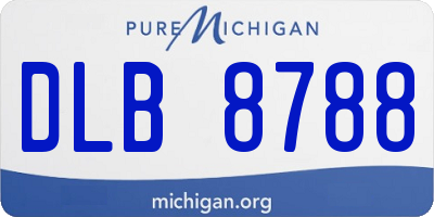 MI license plate DLB8788