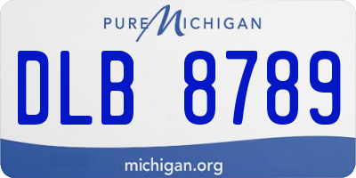 MI license plate DLB8789