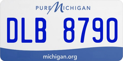 MI license plate DLB8790