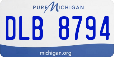 MI license plate DLB8794