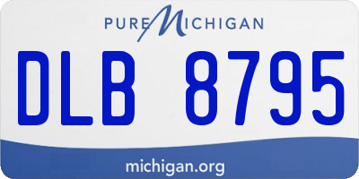 MI license plate DLB8795