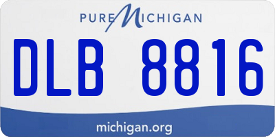 MI license plate DLB8816