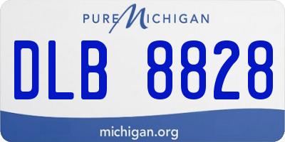 MI license plate DLB8828