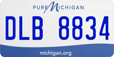 MI license plate DLB8834