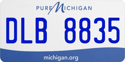MI license plate DLB8835