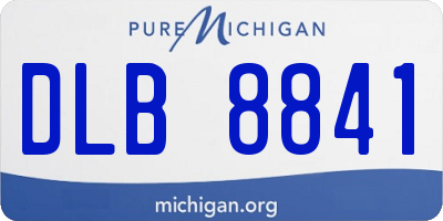 MI license plate DLB8841
