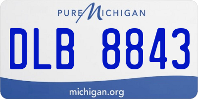 MI license plate DLB8843