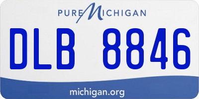 MI license plate DLB8846