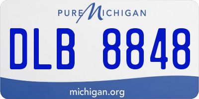 MI license plate DLB8848
