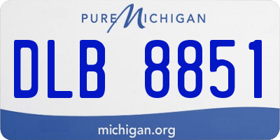 MI license plate DLB8851
