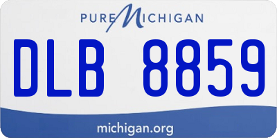 MI license plate DLB8859