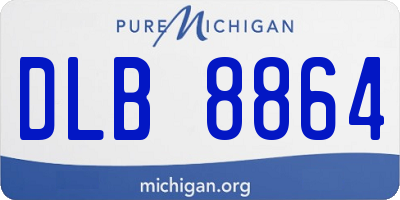 MI license plate DLB8864