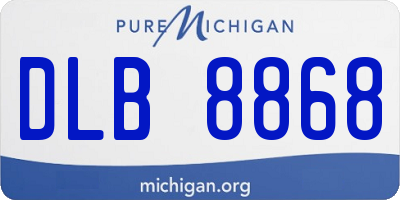 MI license plate DLB8868