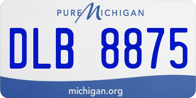 MI license plate DLB8875