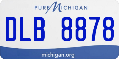 MI license plate DLB8878