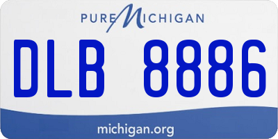 MI license plate DLB8886
