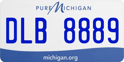MI license plate DLB8889