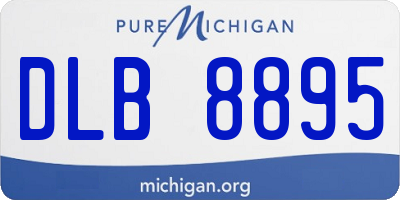 MI license plate DLB8895