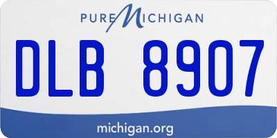 MI license plate DLB8907