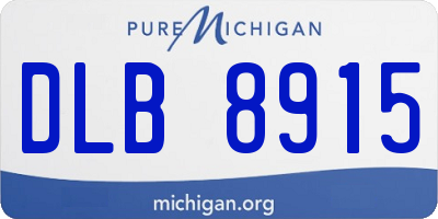 MI license plate DLB8915
