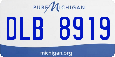 MI license plate DLB8919