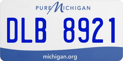 MI license plate DLB8921