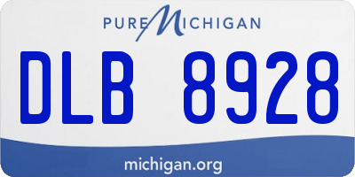 MI license plate DLB8928