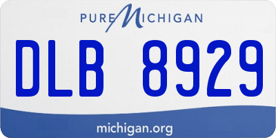 MI license plate DLB8929