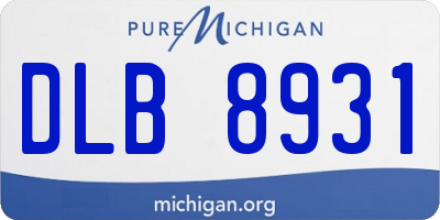 MI license plate DLB8931