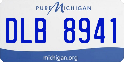 MI license plate DLB8941