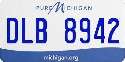 MI license plate DLB8942