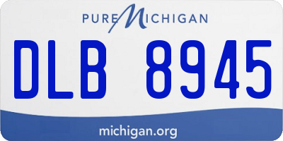 MI license plate DLB8945