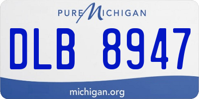 MI license plate DLB8947