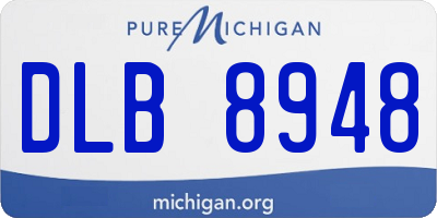 MI license plate DLB8948