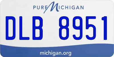MI license plate DLB8951