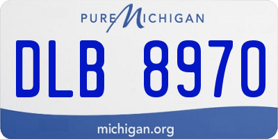 MI license plate DLB8970