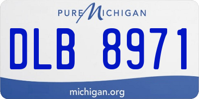 MI license plate DLB8971