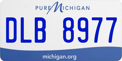 MI license plate DLB8977