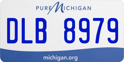 MI license plate DLB8979