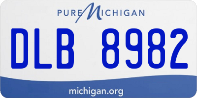 MI license plate DLB8982