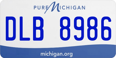 MI license plate DLB8986
