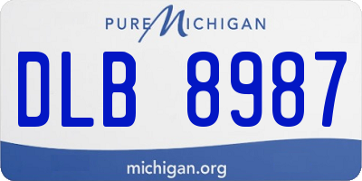 MI license plate DLB8987