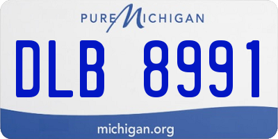 MI license plate DLB8991