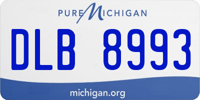 MI license plate DLB8993