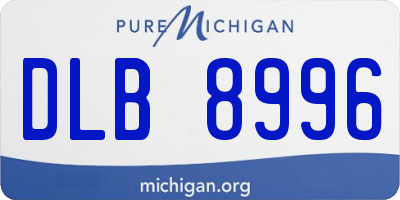 MI license plate DLB8996