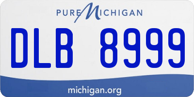 MI license plate DLB8999