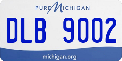 MI license plate DLB9002